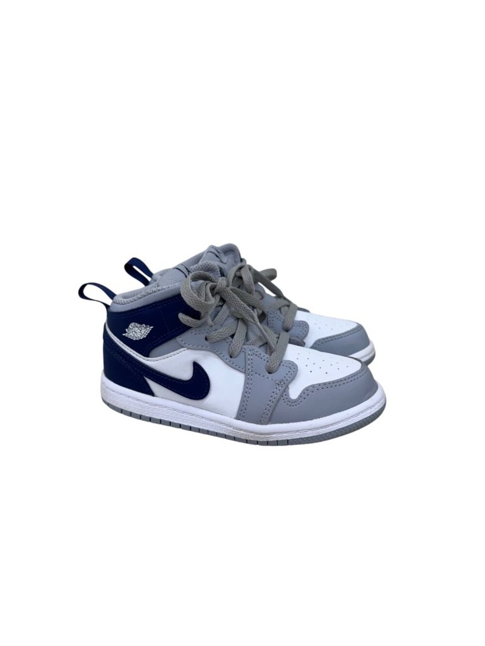 Jordan 1 Mid Wolf Grey Midnight Navy Sneakers Shoes DQ8425-104 Toddler size 10C